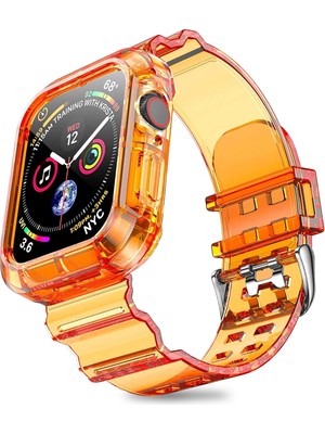 Nezih Case Apple Watch Seri 10/11 46MM Uyumlu Silikon Kordon ve Kasa Koruyucu