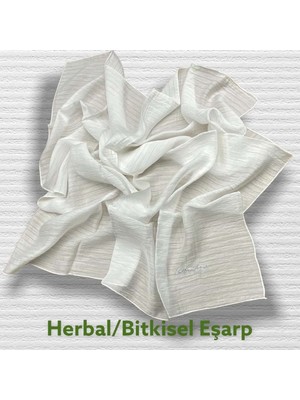 Herbal Bitkisel Eşarp Ekru