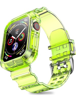 Nezih Case Apple Watch Seri 10/11 46MM Uyumlu Silikon Kordon ve Kasa Koruyucu