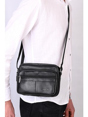 Woodhub Hakiki Deri Uzun Askılı Siyah Çanta, Şıklığınıza Zarif Dokunuş Sağlayan Ergonomik Tasarım