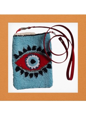 Renkli Nazar Işlemeli Telefon ve Omuz Çantası, Şık ve Kullanışlı Tasarım