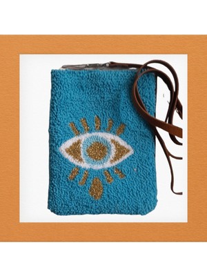 Renkli Işlemeli Telefon Omuz Çantası, Şık ve Hafif Tasarım