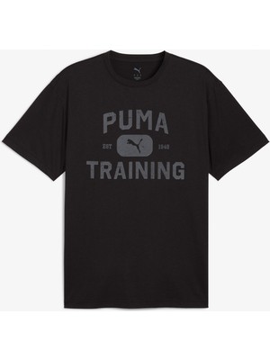 Puma Graphics Train Logo Rlxd T Erkek Siyah Antrenman T-Shirt.siyah