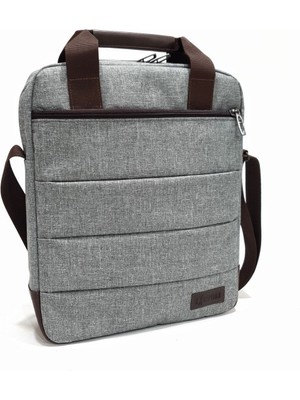 Gri 13,3 ve 14 Inç Laptop Postacı Çantası, Unisex, Şık ve Hafif Tasarım