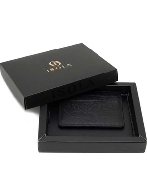 Erkek Siyah Hakiki Deri Kartlık, Şık ve Dayanıklı Tasarım