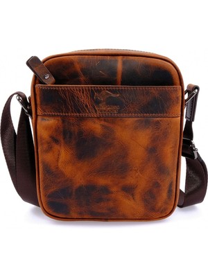 Koyu Taba Erkek Postacı Çantası Hakiki Dana Deri, Şık ve Dayanıklı Tasarım