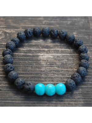 Turkuaz ve Lav Taşlı Şık Bileklik, Doğal ve Zarif Tasarım.