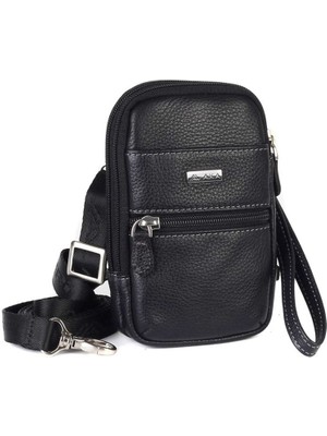 Şık Hakiki Deri Telefon Kılıfı, Siyah Renkli, Koruma ve Stil Bir Arada