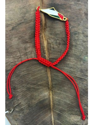 El Örgü Filistin Harita Sembollü Ayarlanabilir Bileklik, Destek Bilekliği