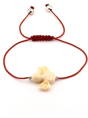 Turuncu Cam Makrome Örgü Kadın Bileklik, Şık ve Zarif Tasarım BL157