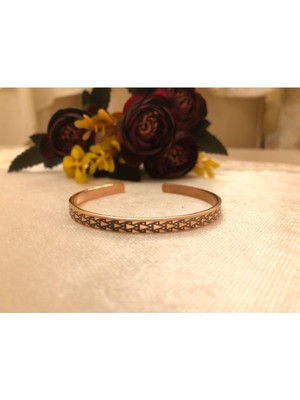 Saf Bakır Bileklik, Üçgen Model, Şık ve Doğal Takı