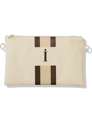 Kişiye Özel Bej Impertex Mono Clutch Şık ve Kullanışlı Tasarım