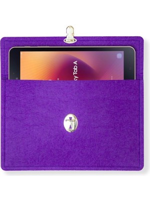 Mor El Çantası ve Tablet Kılıfı, Şık ve Kullanışlı Tasarım 18X28 Ölçü