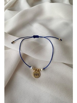 El Yapımı Sayı Sekanslı Bileklik, Saks Mavisi, 5609 5226, 777, Şık ve Renkli