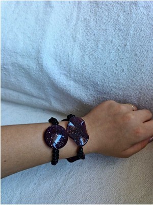 Mor Tasarımlı Şık Boncuk Bileklik, Zarif ve Özgün Aksesuar Seçeneği