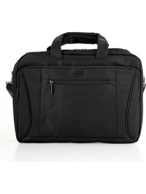 Şık Siyah Çapraz Omuz Askılı Evrak ve Sırt Çantası