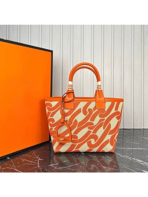 Turuncu Kadın El ve Omuz Çantası, Şık ve Kaliteli Kumaş, Özel Tasarım