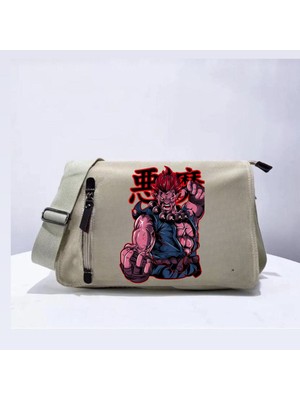 Uniseks Bej Postacı Çantası, Şık ve Kullanışlı Günlük Çanta