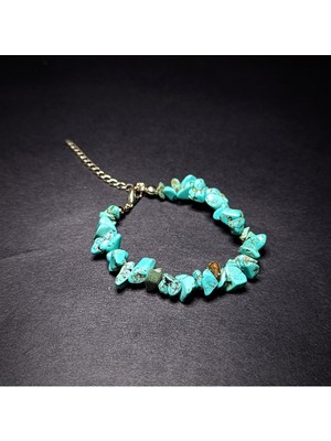 Renkli Turkuaz Taşlı Şık Bileklik, Doğal Taş Tasarımı ile Tarzınıza Renk Katın