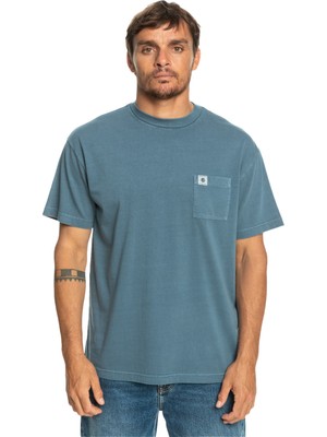 Quiksilver Naturaldye Kttp Erkek Mavi Tişört