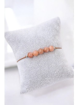 Renkli Doğal Taş Bileklik Zarif El Işçiliği Merdiven Kapama