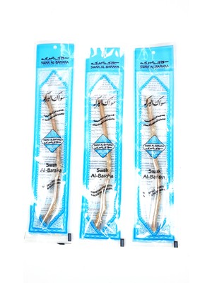 Royaleks 3 Adet Taze Doğal Diş Fırçası Misvak Vakumlu Paket 15 cm Orta Boy