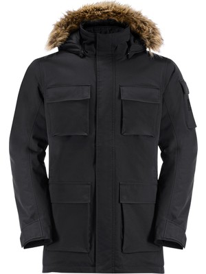 Jack Wolfskin Glacier Canyon Parka Erkek Siyah Outdoor Ceketi