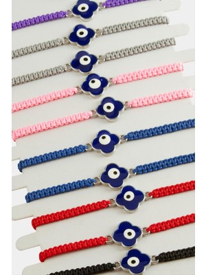 Ahes Shopping Çiçek Nazar Makrome Örgülü Bileklik