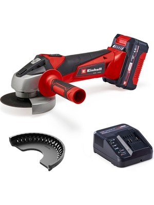 Einhell Akülü Avuç Taşlama TC-AG 18/115 Li Kit Power X-Change (18 V, 115 mm disk çapı, 28 mm kesme derinliği, softstart, 4.0 Ah akü ve şarj cihazı dahil) - 4431133