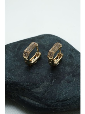 Şık ve Parlak Altın Küpe, Zarif Tasarım, Özel Günler Için Mükemmel Seçim