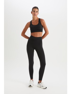 DeFacto Toparlayıcı Yüksek Bel Esnek Kumaş Cepli Sporcu Tayt B4580AX25SP