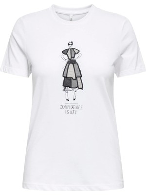 Only Kadın Beyaz Tişört 15329752