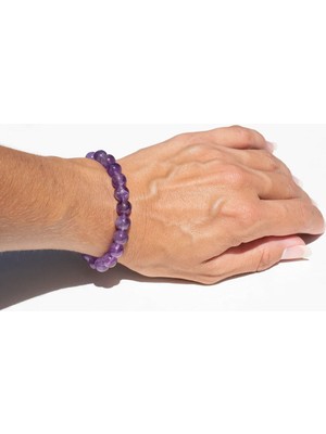 Mor Ametist Doğal Taş Bileklik, Şifalı ve Zarif Takı