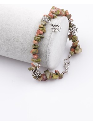 Renkli Doğal Taş Kırık Bileklik, Özgün ve Şık Tasarım.