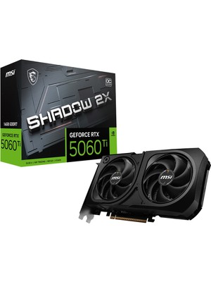 Msı VGA Geforce Rtx 5060 Tı 16G Shadow 2x Oc Plus RTX5060TI 16GB Gddr7 128B DX12 Pcıe 5.0 X16 (3xdp 1xhdmı)
