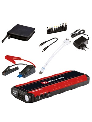 Einhell Akü Takviye-Powerbank CE-JS 18/1 (12 V, takviye, güç bankası, LiPo pil 3x6000 mAh, LED şarj durumu göstergesi, LED lamba, 12V/300A takviye, USB Micro/Mini/Type C dahil) - 1091531