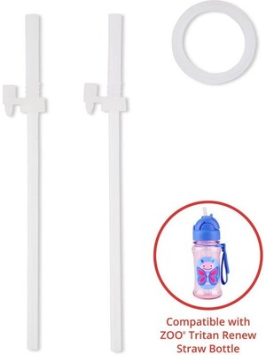 Skip Hop Zoo Tritan Suluk Yedek Pipeti Hafif Beyaz Plastik Materyal ile Bebek Sağlığına Uygun