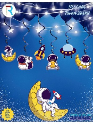 Safari Temalı Lüks Tavan Sarkıt - Safari 3D Lüks Tavan Sarkıt Süsü - Doğum Günü Parti Tavan Dekoru