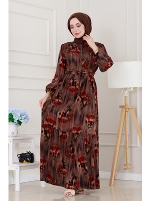 Beli Tünelli Hera Viscon Elbise-Siyah