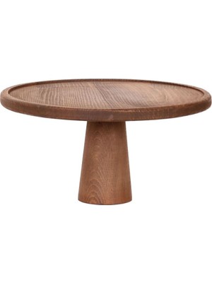 Rabo Craft Doğal Ahşap Pasta Kek Standı , Ahşap Ayaklı Kek Standı,sunumluk, Peynir Tabağı 28 cm