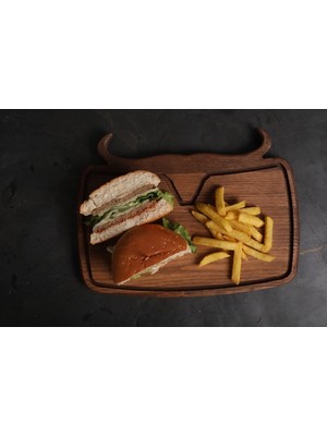 Rabo Craft Bulls Doğal Ahşap Sunum Tabağı , %100 Çam Ağacı