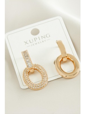 Ahes Shopping Xuping Zirkon Taşlı Lüks Çelik Küpe