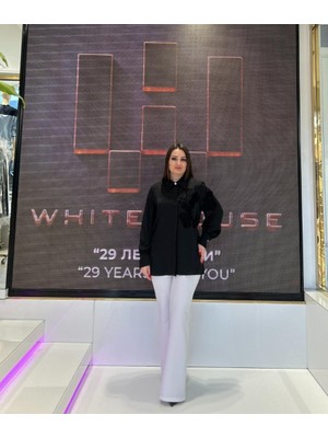 Büyük Beden Beli Lastk Detaylı ve Çift Cepli Pantolon