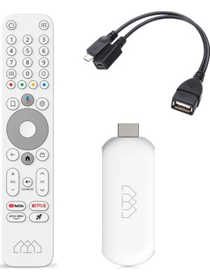 Homatics 4K Tv Stick Premium (Numerik Kumanda + Y Otg Kablo)