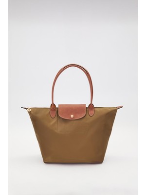 Koyu Yeşil C12 9604 Deri Askılı Tote Omuz Çantası