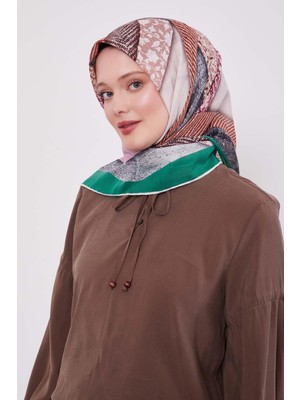 Benetton Geometrik Pamuk Eşarp