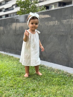 BabyDia BABYDİA Müslin Elbise Kloş Silüet Günlük Stil 12AY-5YAŞ Yazlık Salaş Tasarım