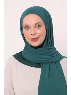 Lêvi D'or Zümrüt Yeşili Büyük Hijap Şifon Şal