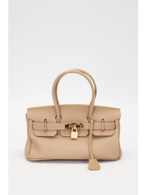 Koyu Kahve Aksesuar Detay Bölmeli El Çantası