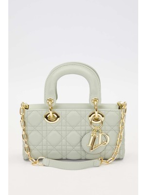 Yeşil Zincir Askı Aksesuarlı El Çantası